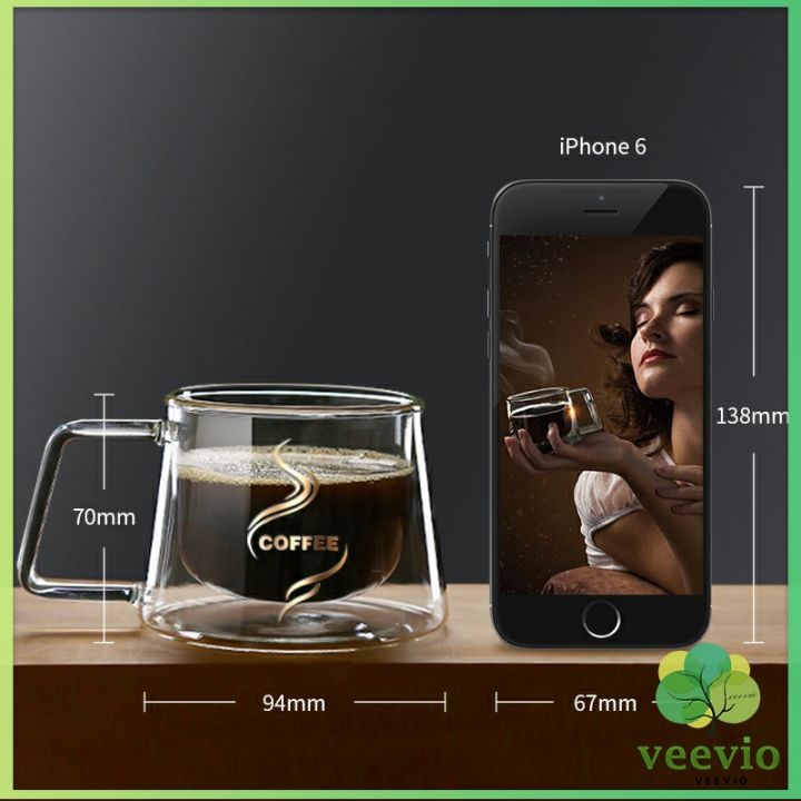 veevio-ถ้วยกาแฟ-แก้วคู่บอโลซิลิเกต-สกรีนอักษร-coffee-แก้วเป่าสองชั้น-coffee-cup