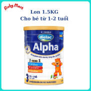Date 10.2024 Sữa bột Dielac Alpha 3 - lon 1,5kg cho trẻ từ 1 - 2 tuổi