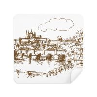 Charles Bridge Prague Czech Landmark Glasses Cloth Screen Cleaner Suede Fabric 2 Pack Lens Cleaners