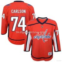 ∏✢▤ g40349011chao 037A เสื้อยืดแขนยาว พิมพ์ลาย HQ1 NHL Washington Capitals Home Jersey John Carlson Hockey พลัสไซซ์ QH1