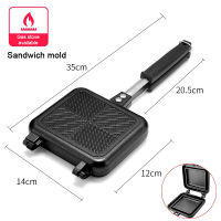 Aluminum Alloy Non-stick Sandwich Mold Waffle Easy Clean Bread Barbecue Plate Toast Double Side Frying Pan Utensilios De Cocina