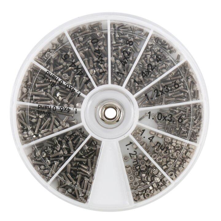 1000Pcs Stainless Steel Screws Set Machine Screws Assortment For PC