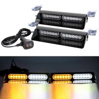 【LZ】✲ஐ  Luzes de advertência piscando do carro com ventosa Luz de sinal do pára-brisa para Auto Caminhão LED Flasher Beacon Warning Lamp 12 V 24V