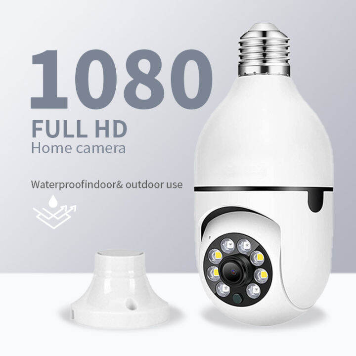 wireless cctv camera iot camera E27 full color 360 outdoor night CCTV ...