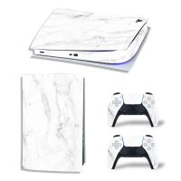 GAMEGENIXX PS5 Digital Edition Skin Sticker Marble Texture Protective Decal Removable Cover for PS5 Console and 2 Controllers