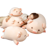 40~80Cm Squishy BOBO Pig Doll Plush Toy Stuffed Down Cotton Pink Piggy Plushie Lying Fatty Peluche Boys Girls Appeasing Gift