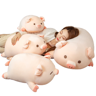 ตุ๊กตาหมู BOBO นุ่ม40 ~ 80ซม. ตุ๊กตาของเล่นยัดไส้ลงผ้าฝ้ายสีชมพูลูกหมู Plushie นอนไขมัน Peluche เด็กหญิงเด็กชายของขวัญที่น่าสนใจ