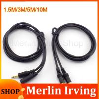 Merlin Irving Shop 1.5/3/5/10M DC 3.5mm RCA Stereo Audio Jack to Male to Male Extension Cable For Headphone MP3/4 TV Computer Connector