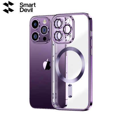 SmartDevil เคสเคสโทรศัพท์เคลือบ สำหรับ iPhone 14 Pro Max iPhone 15 Pro Max Case เคส14 Pro iPhone 14 Plus iPhone 14 Plus เคส iPhone 15 Pro เคส iPhone 14 Plus เคส Magsafe โปร่งใสกันกระแทกเลนส์กล้องถ่ายรูปเคสป้องกันรวมทุกอย่าง