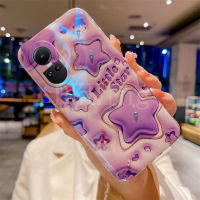 เคส3D รูปดาวน่ารักสำหรับ OPPO Reno 10 5G แฟชั่นบลูเรย์พลอยเทียม OPPO Reno เคสโทรศัพท์นุ่ม10/10 Pro / 10 Pro + ฝาหลังรูปการ์ตูน Oppo Reno 10Pro Plus 5G