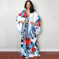 【cw】 2022 Boho Printed Short Sleeves Size Kaftan V-neck Woman Beach Wear Swim Cover Up ！