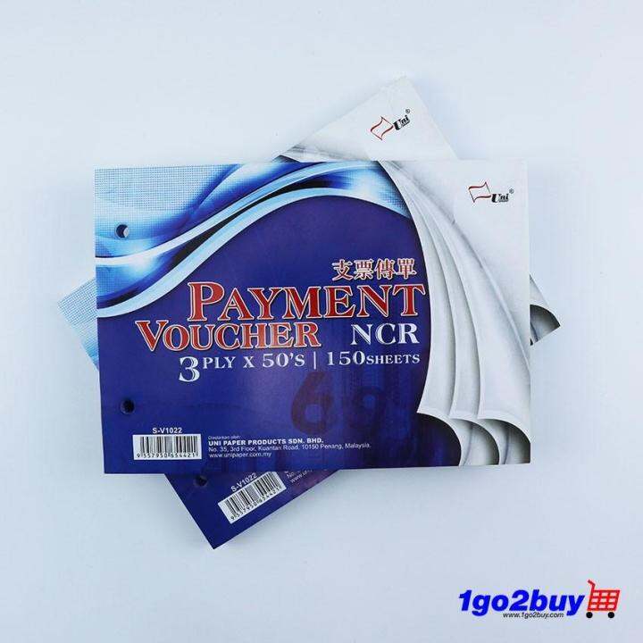 Uni Paper Payment Voucher 50s X 3ncr S V1022 Lazada