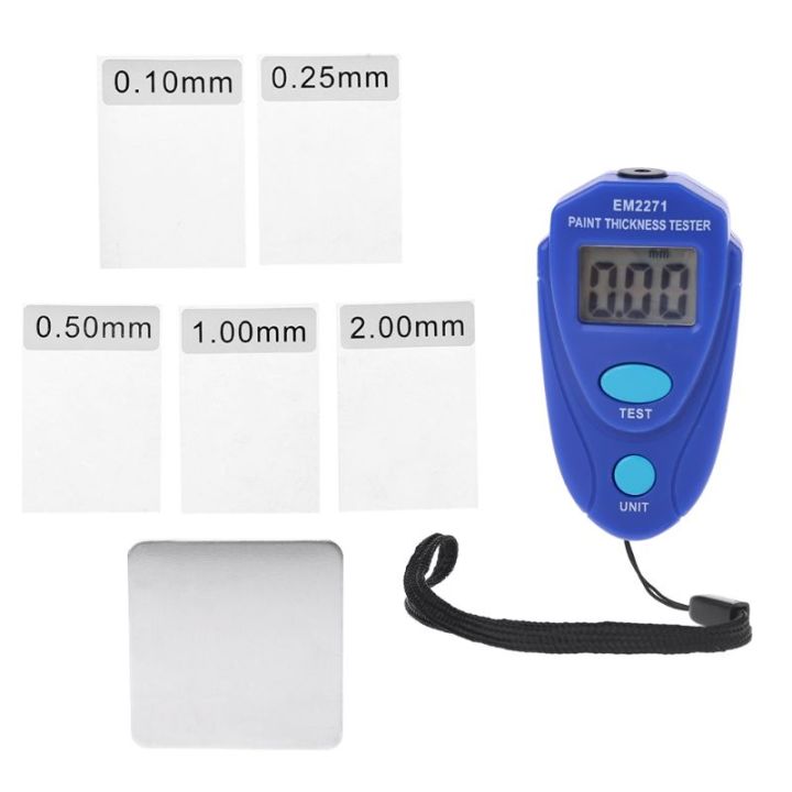 EM2271A EM2271 Mini LCD Digital Automobile Thickness Gauge Car Paint Tester Display Thickness Coating Meter Testing Instrument