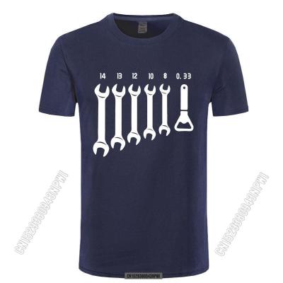 2022 Screw Wrench Opener Mechanic T-Shirts Men Car Fix Engineer Cotton Tee Stylish Chic Funny T Shirts Top Tee Mens Clothes