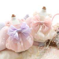 New Dog Clothes Bowknot Dog Princess Skirt Sweetly Dress Teddy Party Birthday Decor Bow Knot Dress Puppy Costume Dresses