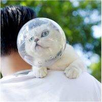 【WNING small pet】เสื้อฮู้ดแบบปรับได้,ผ้าคลุมหัวอวกาศแมวสัตว์เลี้ยงระบายอากาศได้ดีป้องกันการปากกัดสำหรับวัสดุอุปกรณ์ที่เกี่ยวกับแมว