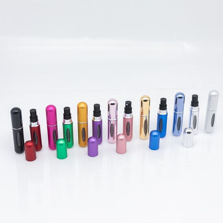 10-pcs-mini-5ml-portable-mini-refillable-perfume-bottle-with-spray-pump-empty-cosmetic-container-atomizer-random-color-19-colors-adhesives-tape