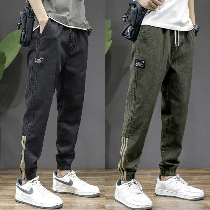 กางเกงสำหรับผู้ชายสไตล์ใหม่กางเกงฉบับภาษาเกาหลี-harun-กางเกงคาร์โก้กางเกงแฟชั่นบางสำหรับผู้ชายกางเกงลำลองฤดูร้อนปี2023
