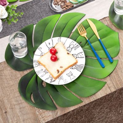 Artificial Tropical Plant Hollow Leaf Placemat Heat Insulation Non-slip Table Mat Household Western Anti-scald Pad