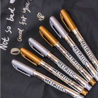 Acrylic Gold Silver Paint Marker Water-base Marker Pen for Stone Ceramics Glass Fabric Leather Painting Doodling DIY Arts&amp;crafts Highlighters Markers