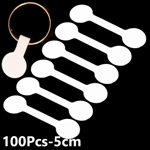 100pcs Practical Size Price Label Tags Blank Jewelry Sticky Necklace Ring  Sticker Bracelet Display Tags Stickers