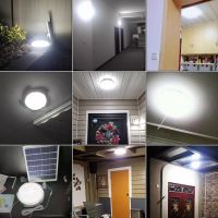 ZZOOI Solar LED Ceiling Light 45W/60W Solar Powered Indoor Outdoor Pendant Ceiling Lamps For Garden Kitchen Bedroom Bathroom