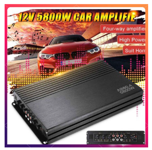 5800W DC 12V 4 Channel Class A/B Car Power Amplifier Subwoofer Stereo ...