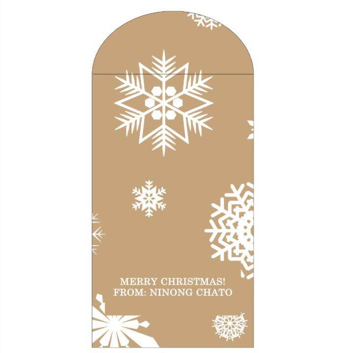 Personalized Money Envelopes Big White Snowflakes On Gold Lazada PH