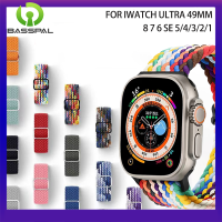 สายผ้าไนลอนแบบห่วงถักเดี่ยวสำหรับสายคาด Apple Watch 44มม. 40มม. 38,42,41,45,49มม. สายอัลตร้าสำหรับ I Watch Series 8 7 6 SE 5 4 3