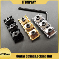 【Cw】Electric Guitar 42mm43mm Metal Guitar Tremolo Bridge Locking String Nut for Electric Guitar Guitars Parts Actcessorieshot