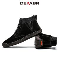 Dekabr รองเท้าบูท หุ้มข้อ กันลื่น ผ้ากํามะหยี่ขนนิ่ม ให้ความอบอุ่น เหมาะกับใส่ทํางาน แฟชั่นฤดูใบไม้ร่วง และฤดูหนาว สําหรับผู้ชาย