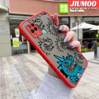 เคส JIUMOO สำหรับ Infinix 10S Hot 10S NFC แฟชั่นลายมอนสเตอร์เคสแข็งแบบบางฝาปิดกันกระแทกซิลิโคนอ่อนการ์ตูนขอบสี่เหลี่ยมคลุมทั้งหมดเคสป้องกันเลนส์กล้อง