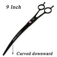 9 Inch Hairdressing Scissors Professional Pets Grooming Scissors Salon Barber Curved downward Cutting Shears With case