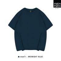 YuenPuen เสื้อยืด Oversize สีกรมท่า ไม่ยืด ไม่ย้วย ไม่ต้องรีด เสื้อยืดสีพื้น เสื้อยืนพื้น เสื้อยืดผู้ชาย เสื้อยืดผู้หญิง