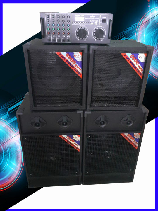 jumper-ชุดตู้ลำโพงสุดคุ้ม-4-ใบ-ขยาย-k-3000-กำลังขับ-300w-พร้อม-mixer-ลำโพงดอก-15-นิ้ว-ดอกกลับ-152-two-ทวิส-6-คู่-มาพร้อมกับ-ตู้ซับ-12-นิ้วอีก-1คู่-คุ้มสุดๆ