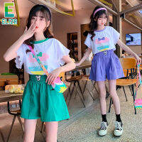 ES Girls new dresses, girls suit skirts, middle-aged and older childrens fashionable two-piece suits