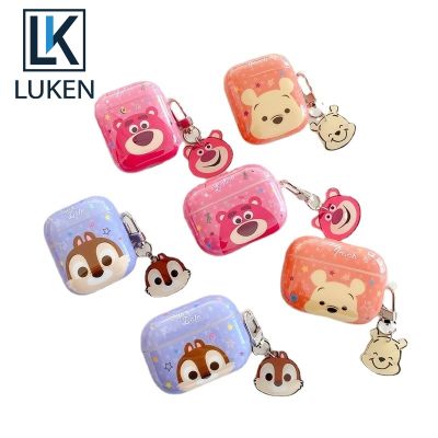 Luken เคสหูฟังบลูทูธ ลายการ์ตูนหมีพูห์น่ารัก สําหรับ Airpods 1 2