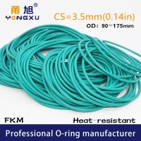 Green FKM Rubber fluororubber O rings Seals C3.5mm OD90/92/95/97/100/105/110/115/120/125/130/135/140/150/175x3.5mm Gasket Ring