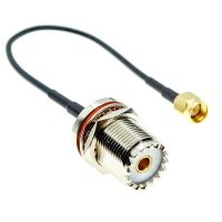 SMA Male Plug to SO239 UHF Female Bulkhead RF Jumper pigtail Cable RG174 Coax ConnectorWires Leads Adapters