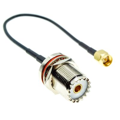 SMA Male Plug to SO239 UHF Female Bulkhead RF Jumper pigtail Cable RG174 Coax Connector Electrical Connectors