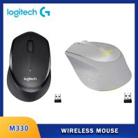 ZZOOI Logitech M330 SILENT PLUS Wireless Mouse  2.4GHz with USB Nano Receiver  1000 DPI Optical Tracking  2-year Battery Life  Compati