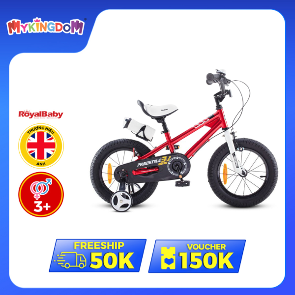 Xe đạp trẻ em Royal Baby Freestyle 14 inches, Màu Đỏ, Bé Từ 3-5 Tuổi. RB14B-6-RED