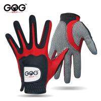 GOG กอล์ฟเหมาะสำหรับถุงมือมืออาชีพเทปวิเศษ Pu กันลื่นดีไซน์ระบายอากาศได้มือซ้ายสีแดงสีน้ำเงินสำหรับกีฬากลางแจ้ง