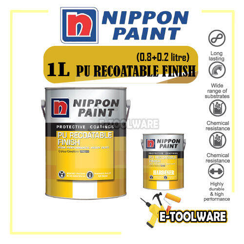 1L Nippon Paint PU Recoatable Finish Gloss / Soft Matt (Clear) | Lazada