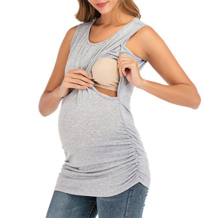 roupas-de-maternidade-para-gr-vidas-enfermagem-camiseta-amamenta-o-mam-e-colete-strappy