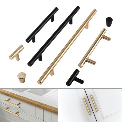 Kitchen Furniture Handles Black/Gold Handles for Cabinets and Drawers Kitchen Wardrobe Door Accessories Aluminum Alloy Modern