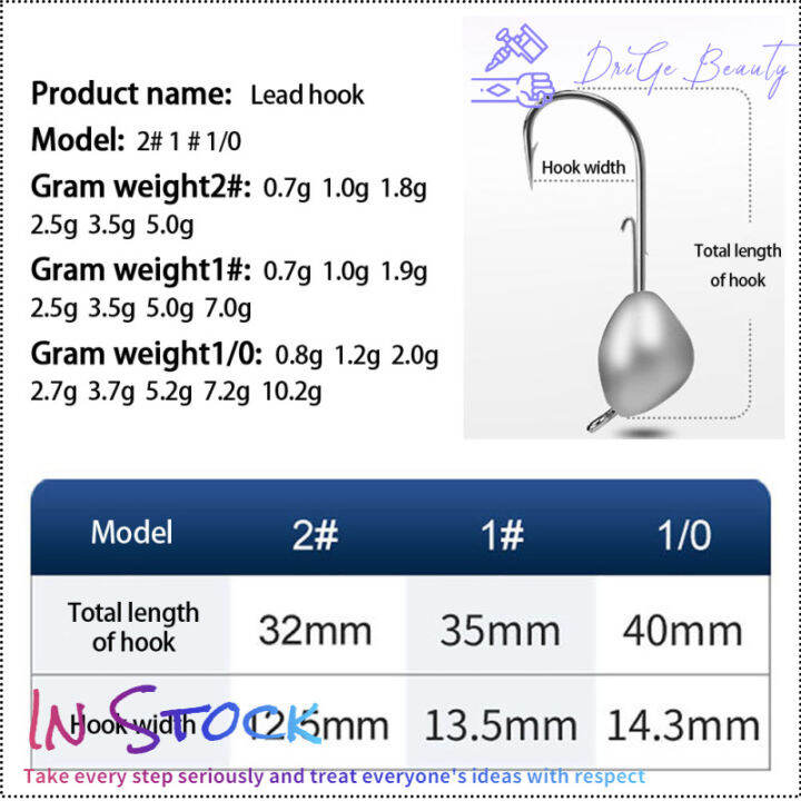 เหยื่อตกปลา10ชิ้น-0-7กรัม-10-2กรัมหลากหลายขนาดทนต่อการกัดกร่อนป้องกันสนิมหัวอุปกรณ์จับปลา