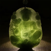 Genunine Burma jadeite jade hand-carved guanyin green jade pendant jade necklace women pendants jade jewelry top brand