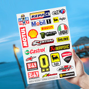 Tem Dán Sticker Chủ Đề Racing C5 Chất Liệu PVC Chống Nước, Chống Bay Màu