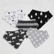 JH 100 Cotton Baby Bandana Bibs for Boys and Soft Unisex Feeding Absorbent